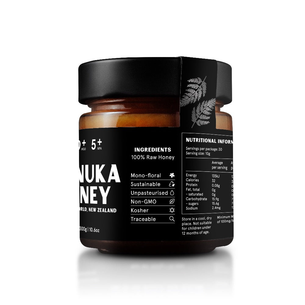 100% Manuka Honey MGO 100+, USA Certified Monofloral Bioactive New Zealand  Honey Raw Pure 