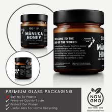 Load image into Gallery viewer, MGO 100+ Raw New Zealand Mānuka Honey Glass Jar
