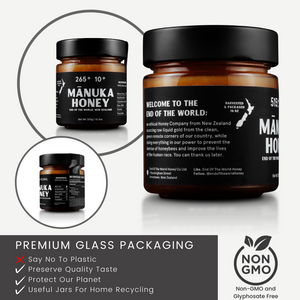 MGO 265+ Raw New Zealand Mānuka Honey Glass Jar