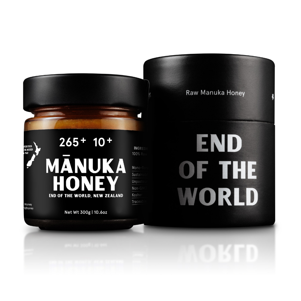 MGO 265+ Raw New Zealand Mānuka Honey Glass Jar – END OF THE WORLD