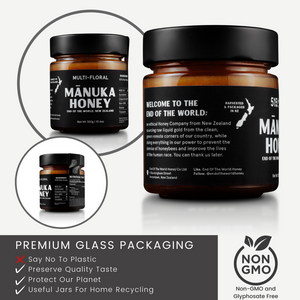 Raw New Zealand Mānuka Multi-Floral Honey Glass Jar